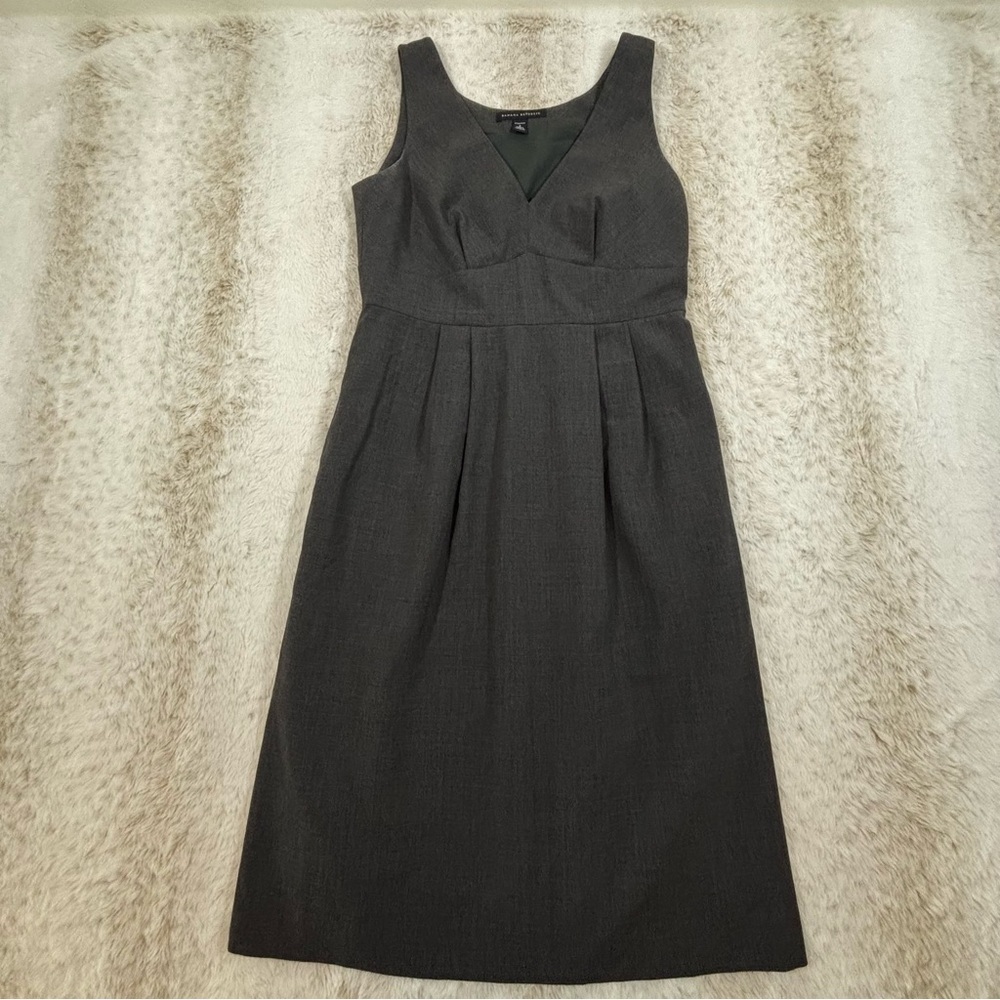 Banana Republic Stretch Wool Sheath Dress Gray Size 2 Career Work Office